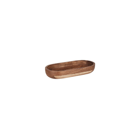 CHEF INOX SERVE OVAL BOWL ACACIA 350x160x60mm Box size 2 - Hospitality Connect