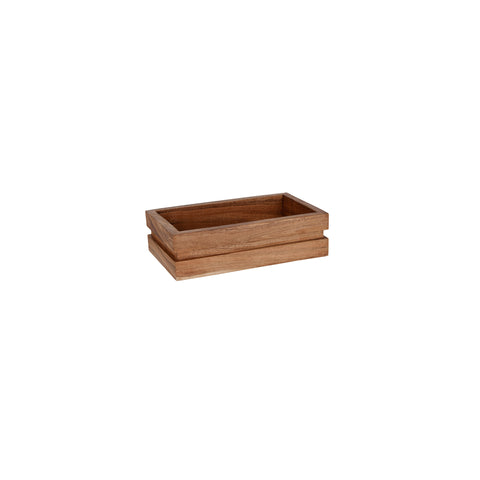 CHEF INOX SERVE DISPLAY TRAY ACACIA GN 1/4 265x162x40mm - Hospitality Connect