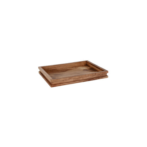 CHEF INOX SERVE DISPLAY TRAY ACACIA GN 1/2 325x265x75mm - Hospitality Connect