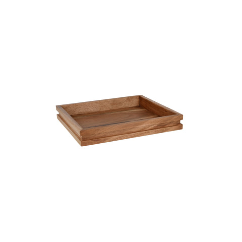 CHEF INOX SERVE DISPLAY TRAY ACACIA GN 2/4 530x162x40mm - Hospitality Connect