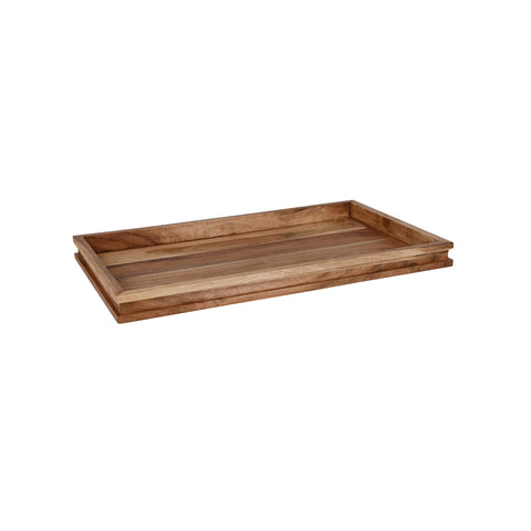 CHEF INOX SERVE DISPLAY TRAY ACACIA GN 1/1 530x325x75mm - Hospitality Connect