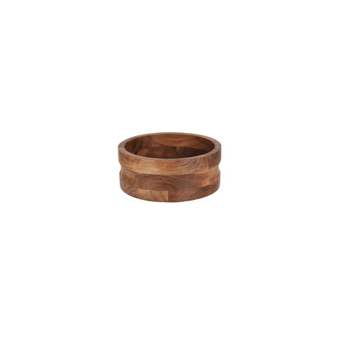 CHEF INOX SERVE ROUND BOWL w/STRAIGHT SIDES ACACIA 230x90mm - Hospitality Connect