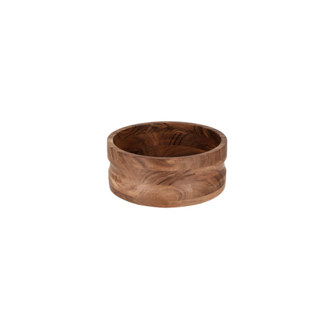 CHEF INOX SERVE ROUND BOWL w/STRAIGHT SIDES ACACIA 275x110mm - Hospitality Connect