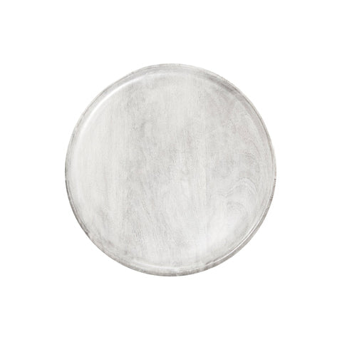 CHEF INOX ROUND SERVING BOARD MANGOWOOD 300x15mm WHITE - Hospitality Connect