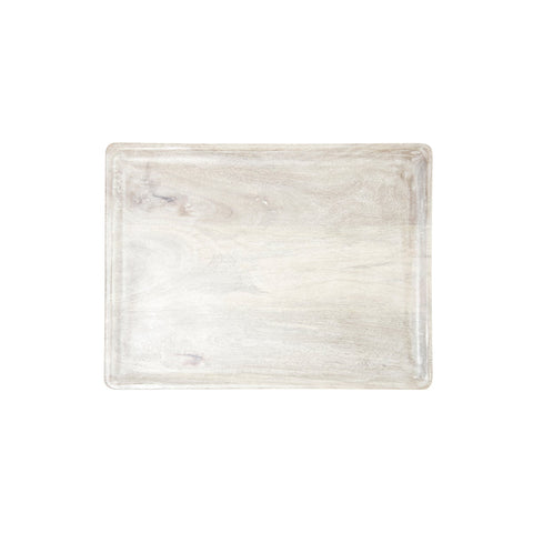 CHEF INOX RECT SERVING BOARD MANGOWOOD 350x255x15mm WHITE - Hospitality Connect