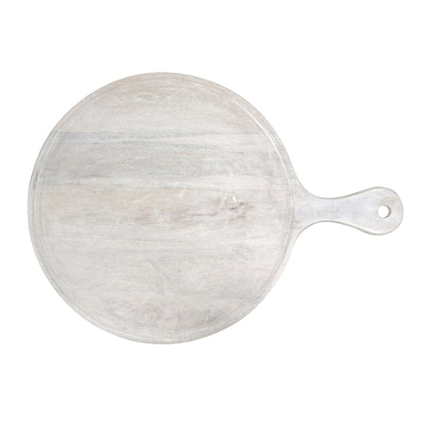 CHEF INOX RND SERVING BOARD w/HDL MANGOWD 570x780x35mm WHI - Hospitality Connect