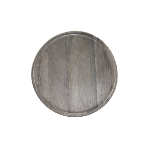 CHEF INOX RND SERVING BOARD MANGOWOOD 300x15mm GREY - Hospitality Connect