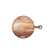 CHEF INOX RND SERVING BOARD w/HDL MANGOWOOD 250x350x15mm NAT - Hospitality Connect