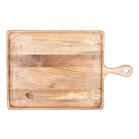 CHEF INOX RECT SERVING BOARD w/HDL MANGOWD 520x700x440mm NAT - Hospitality Connect