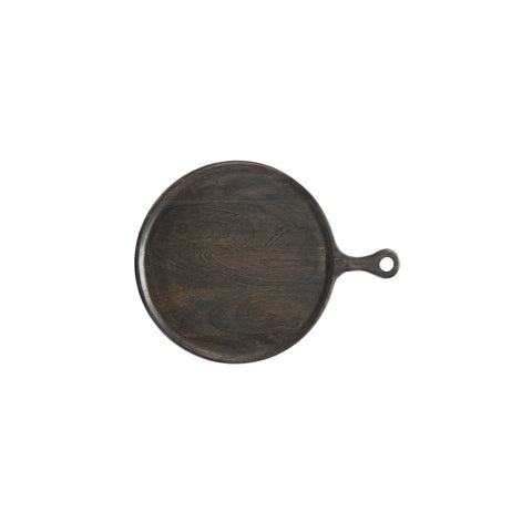 CHEF INOX RND SERVING BOARD w/HDL MANGOWOOD 250x350x15mm DRK - Hospitality Connect