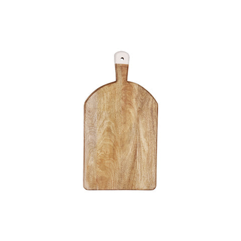 MANGOWOOD RECT SERVING BOARD FOOTED w/WHITE HDL 520x280x40mm - Hospitality Connect