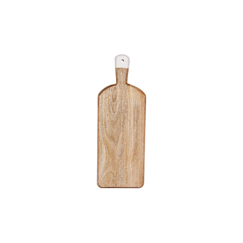 MANGOWOOD RECT SERVING BOARD FOOTED w/WHITE HDL 500x180x40mm - Hospitality Connect