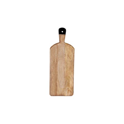 MANGOWOOD RECT SERVING BOARD FOOTED w/BLACK HDL 500x180x40mm - Hospitality Connect