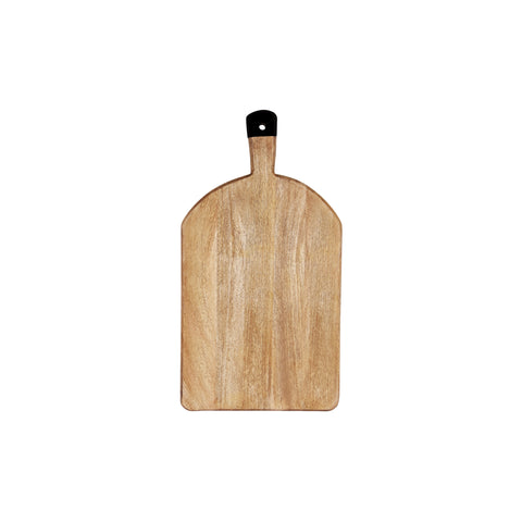 MANGOWOOD RECT SERVING BOARD FOOTED w/BLACK HDL 520x280x40mm - Hospitality Connect