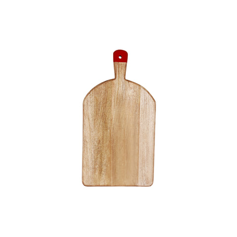 MANGOWOOD RECT SERVING BOARD FOOTED w/RED HDL 520x280x40mm - Hospitality Connect