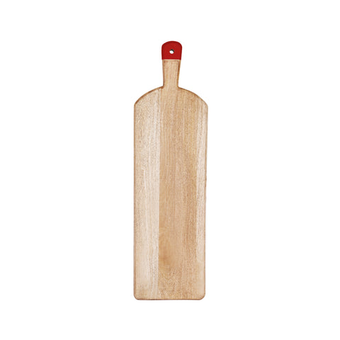 MANGOWOOD RECT SERVING BOARD FOOTED w/RED HDL 700x200x40mm - Hospitality Connect