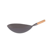 CHEF INOX WOK CAST IRON w/WOODEN HDL 400mm - Hospitality Connect