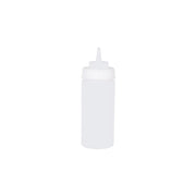 CHEF INOX SQUEEZE BOTTLE WIDE MOUTH PP 480ml/16oz CLEAR Box of 12 - Hospitality Connect