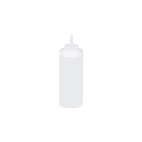 CHEF INOX SQUEEZE BOTTLE WIDE MOUTH PP 480ml/16oz CLEAR Box of 12 - Hospitality Connect