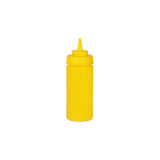 CHEF INOX SQUEEZE BOTTLE WIDE MOUTH PP 480ml/16oz YELLOW Box of 12 - Hospitality Connect