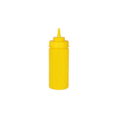 CHEF INOX SQUEEZE BOTTLE WIDE MOUTH PP 480ml/16oz YELLOW Box of 12 - Hospitality Connect