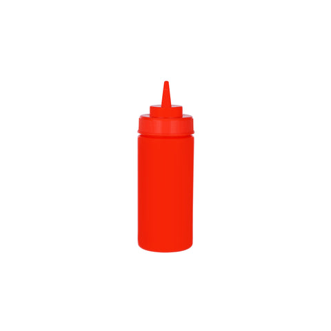 CHEF INOX SQUEEZE BOTTLE WIDE MOUTH PP 480ml/16oz RED Box of 12 - Hospitality Connect