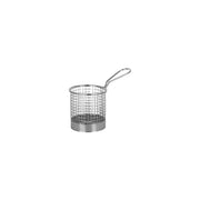 CHEF INOX ROUND SERVING BASKET w/HDL WIRE 95x90mm - Hospitality Connect