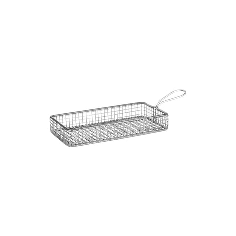 CHEF INOX RECTANGULAR SERVING BASKET w/HDL WIRE 220x100x35m - Hospitality Connect