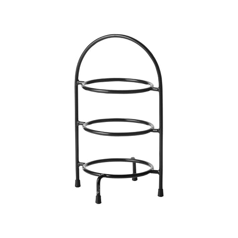 CHEF INOX 3-TIER ROUND DISPLAY STAND155x185x350mm BLACK - Hospitality Connect