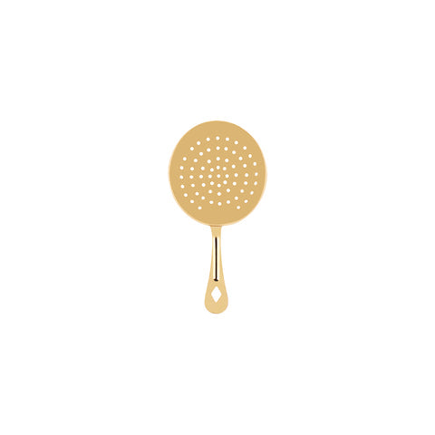 CHEF INOX ICE SCOOP/ROUND JULEP PERF GOLD PLATED 80x160mm - Hospitality Connect