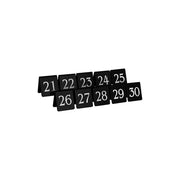 TABLEKRAFT TABLE NUMBER SET WHITE ON BLACK 75X55mm 21-30 - Hospitality Connect
