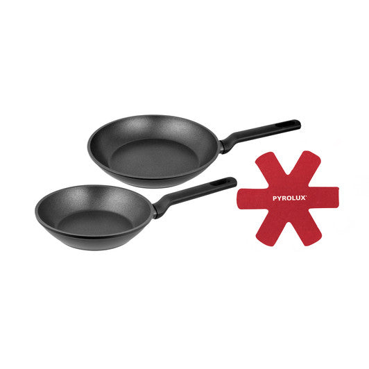 Pyrolux 2 Piece Set - 20, 26cm Fry Pans & Pan Protector - Hospitality Connect