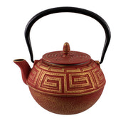 Avanti Majestic Cast Iron Teapot, 1.2 Litres - Red / Gold - Hospitality Connect