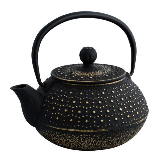 Imperial Cast Iron Teapot, 800ml - Black / Gold - Hospitality Connect