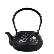 Avanti Cherry Blossom Cast Iron Teapot, 1.1L - Black - Hospitality Connect