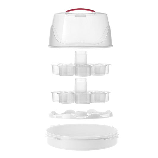 Avanti Universal Cupcake and Round Cake Carrier, 2 Tier - 16 Cupcake Capacity - Hospitality Connect
