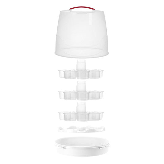 Avanti Universal Cupcake and Round Cake Carrier, 3 Tier - 24 Cupcake Capacity - Hospitality Connect