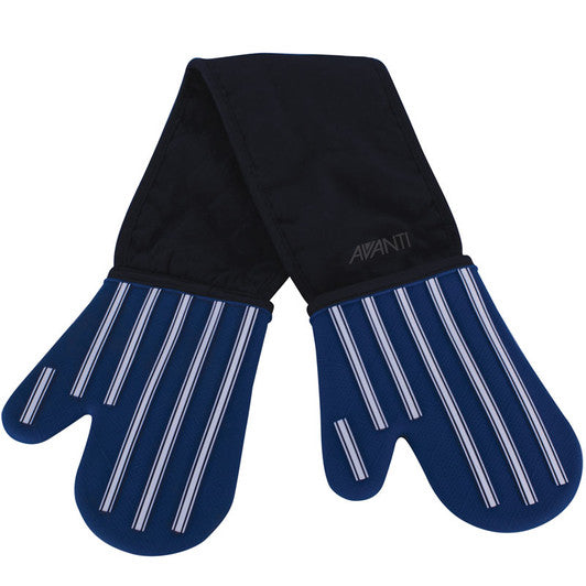 Avanti Silicone Double Oven Gloves - Butcher Stripe - Hospitality Connect