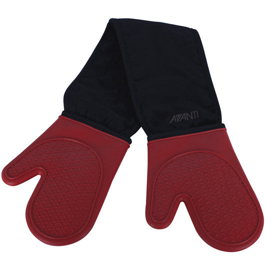 Avanti Silicone Double Oven Gloves - Red - Hospitality Connect