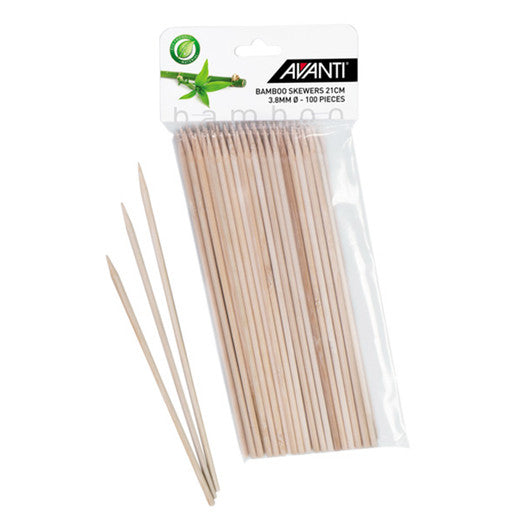 Avanti Bamboo Skewers, 21cm - 100 Piece Pack - Hospitality Connect