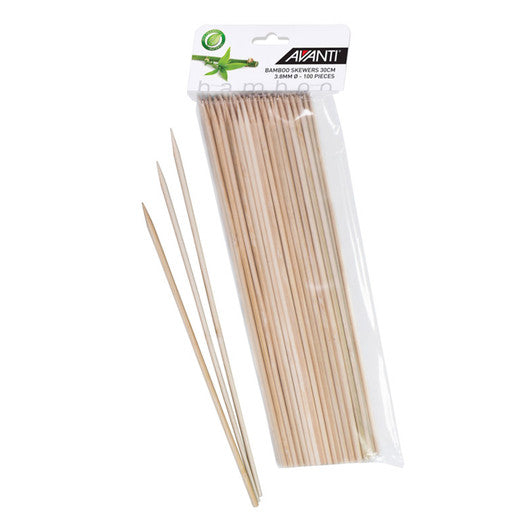 Avanti Bamboo Skewers, 30cm - 100 Piece Pack - Hospitality Connect