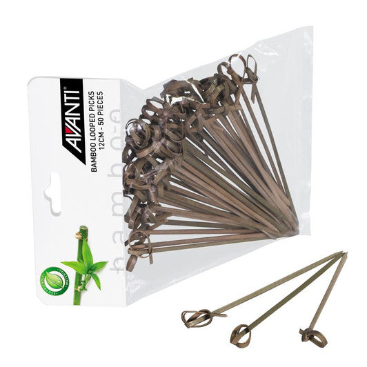 Avanti Bamboo Looped Picks, 12cm - 50 Piece Pack - Hospitality Connect