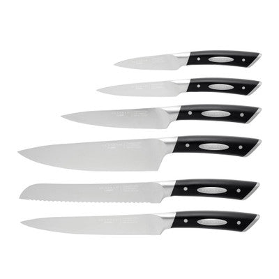 Scanpan Step Knife Block Set Beechwood Block - Hospitality Connect