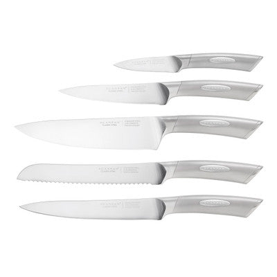 Scanpans Kalø Knife Block Set - 6 Piece  Walnut Block - Hospitality Connect