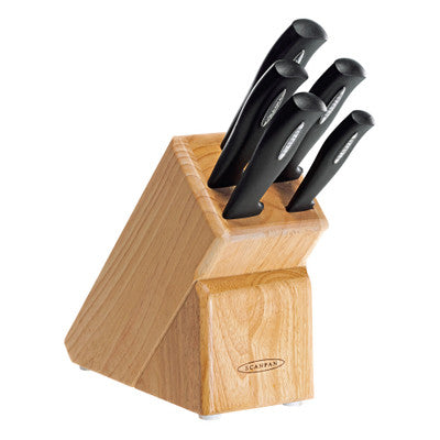 Scanpan Knife Block Set - 6 Piece Timber Block - Hospitality Connect