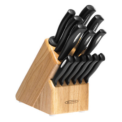 Scanpan Knife Block Set - 14 Piece Timber Block - Hospitality Connect
