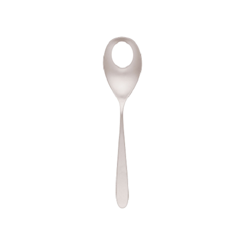 TABLEKRAFT ALASKA SATIN SERVING SPOON W/HOLE 18/10 220x50mm - Hospitality Connect