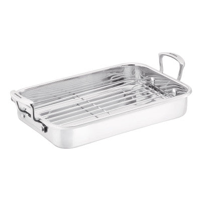 Scanpan Roaster with Rack 42 x 26 x 11cm (ext) 35 x 24 x 6 cm (int) - Hospitality Connect