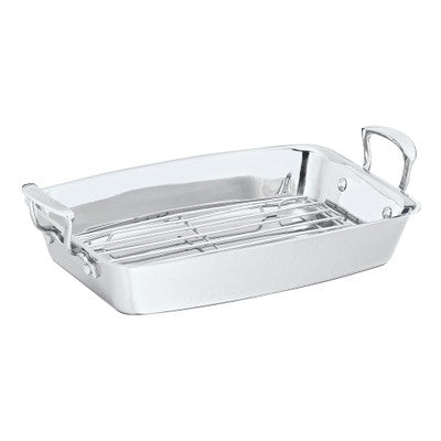 Scanpan Induction Roaster with Rack 42 x 26 x 11cm (ext) 35 x 24 x 6 cm (int) - Hospitality Connect