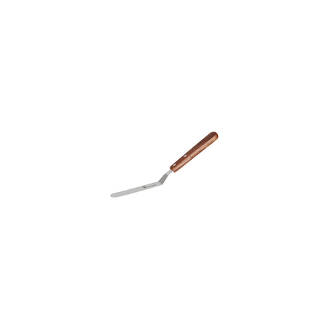 CHEF INOX SPATULA CRANKED S/S w/WOODEN HDL 100x19mm/215mm - Hospitality Connect